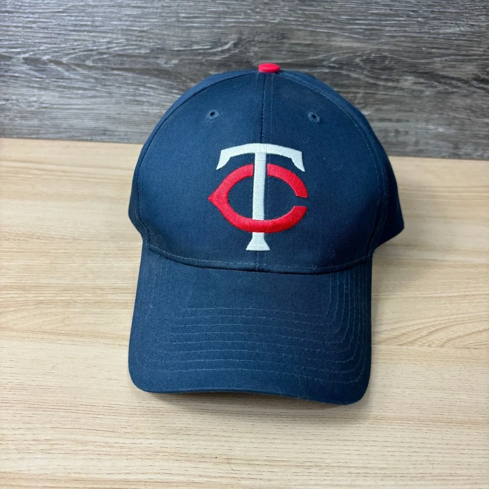 Vintage Minnesota Twins Hat Cap Snapback Blue Red Plain Logo MLB‎ Baseball